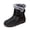 Black, variant on HEWUQI Womens Snow Boots Fuzzy Cuff Adjustable Strap Winter Shoes Warm Cold Weather Commute Snowy Daily Booties Black Size 11