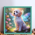thumbnail image 2 of Hilo Algodón Ecológico Bordado Punto Cruz Con Perro Y Mariposa 11CT 40x40cm, 2 of 9