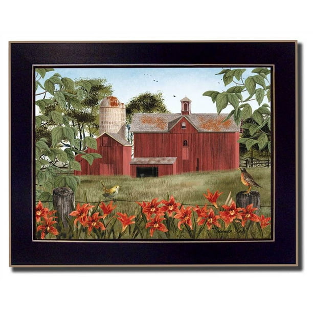 26 in. "Summer Days" By Billy Jacobs Framed Art in Black