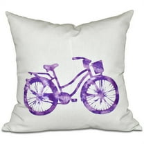Simply Daisy 16" x 16" Life Cycle Polyester Indoor/Outdoor Pillow, Purple (1 count)