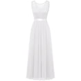 thumbnail image 4 of Dressystar Women Floral Lace Bridesmaid Dress Female Sleeveless Floor-Length Formal Party Gown, 4 of 9