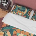 thumbnail image 2 of Juego de cama Floral Retro, Funda Nórdica Reina Verde Vintage, Colcha Nostalgia Años 70, 2 of 6