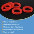 thumbnail image 4 of Unique Bargains Rondelle Plate en Caoutchouc Silicone DN25 1 Pieds Connecteur Rapide Joint Rouge 5 Unités, 4 of 5