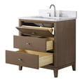 thumbnail image 3 of Vanity Art 30" Bathroom Vanity with Sink and Engineered Marble Top, Freestanding Storage Cabinet with 2 Drawers and 1 Flip Down Tray, 3 of 9