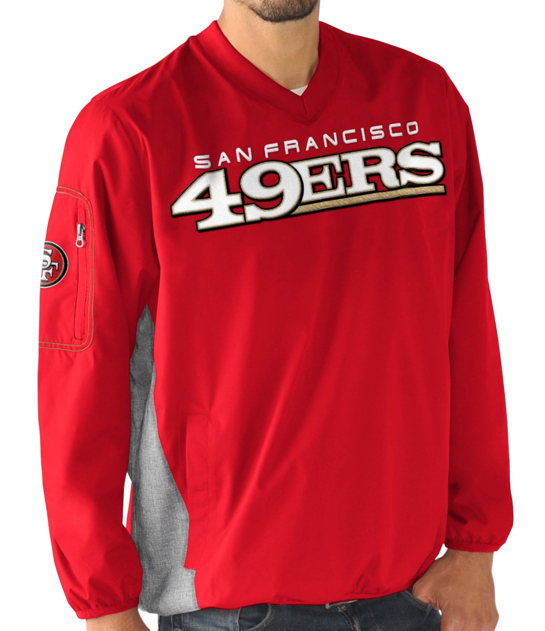 San Francisco 49ers NFL G-III "Gridiron" Men's Pullover Embroidered Jacket by G-III Sports