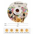 thumbnail image 6 of 15 Inch Round Placemats Set of 6, Spring Dog Non Slip Heat Insulation PP Table Mats, Rustic Watercolor Botanical Floral Sunflower Washable Place Mats for Kitchen Dining Party Table Decor, 6 of 7