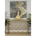 thumbnail image 3 of DecMode 49" x 31" Gold Metal Quatrefoil Design Geometric Console Table with Mirrored Glass Top, 1-Piece, 3 of 13