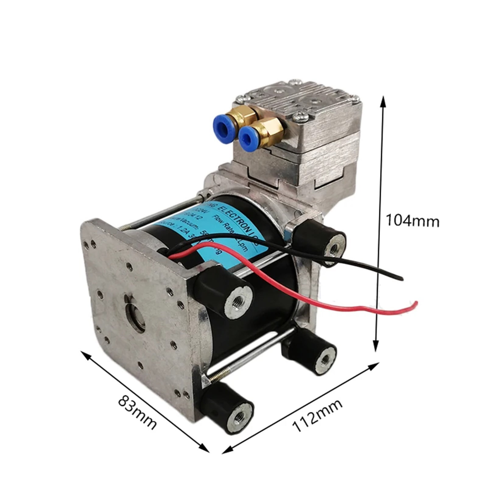 DC 24V micro air pump negative pressure pump RYX-20L oil-free vacuum pump small electric 20L/MIN -80Kpa 30W G1/8 ,Easy to Use