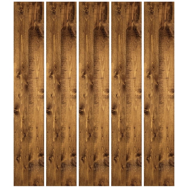 5pcs Peel and Stick Floor Planks Decorative Floor Sticker Wood Grain Floor Tile Decal