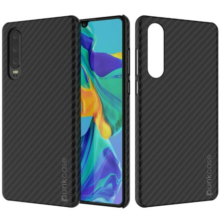 Huawei Mate 30 Case, Punkcase CarbonShield, Heavy Duty [Black] Cover