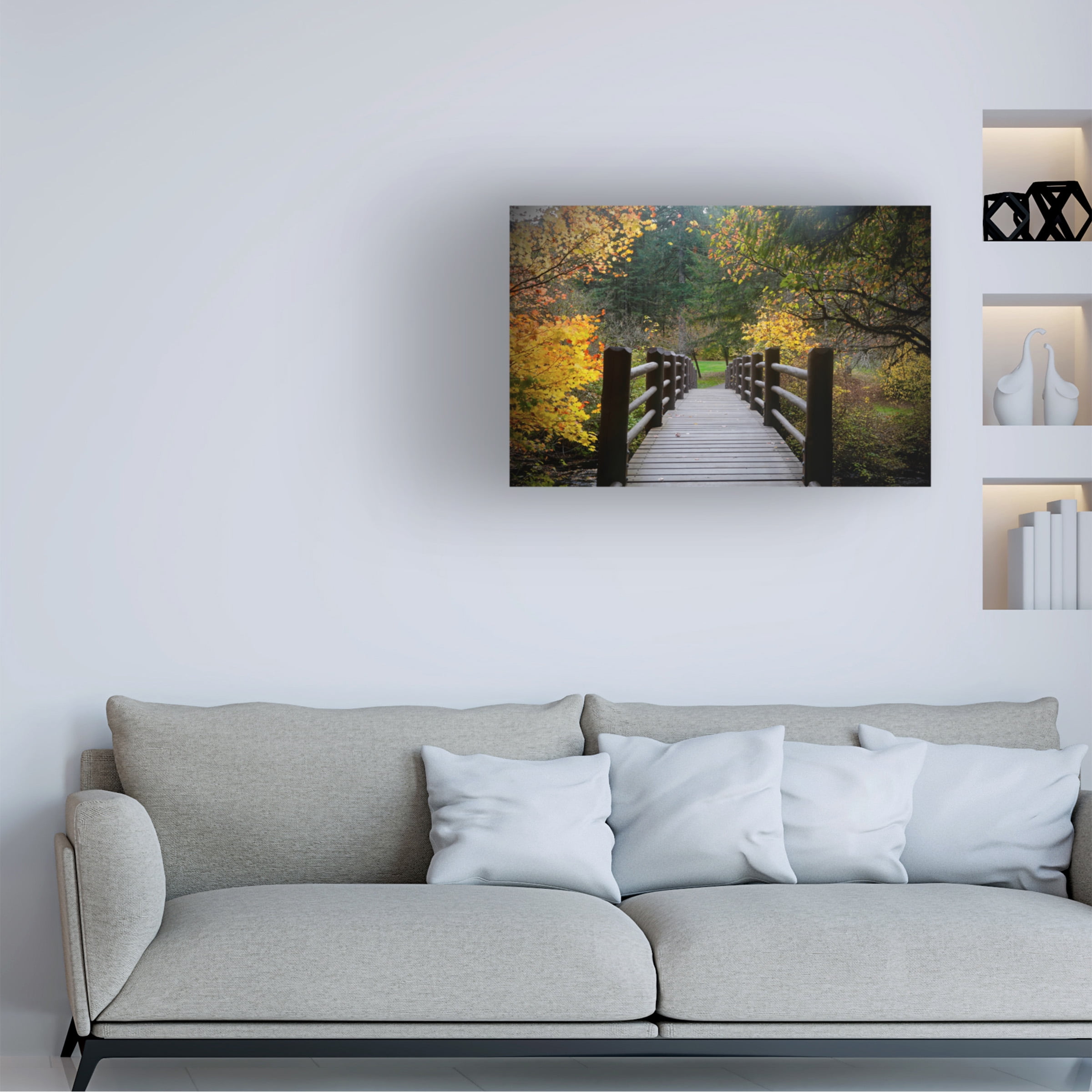 Susan Vizvary Photography 'Autumns Bridge' Canvas Art