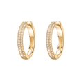 thumbnail image 3 of Pendientes tipo argolla PAVOI de plata de ley 925 chapados en oro de 14 quilates, 3 of 5
