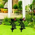thumbnail image 5 of JHGoosa Easter Bunny Wrought Iron Outdoor Garden Decoration Rabbit-shaped Garden Insert, 5 of 6