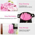 thumbnail image 5 of Silicone Cleaning Supplies, Dishwashing Gloves Reusable Gloves Non-Slip Rubber Gloves 3 Color, 5 of 10