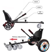HoverTech 1 Go Cart Adjustable Seat Attachment for 6.5 Hover-Board Buggy - Black