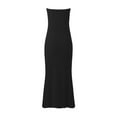 thumbnail image 6 of Women's Strapless Solid Slim Irregular Hem Casual Dress - Sleeveless, Polyester, Spring/Autumn/Winter - Available in S-XXL Sizes, 6 of 6