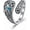 Hummingbird, variant on 925 Sterling Silver Turquoise Exquisite Oxidized Animal Spoon Ring Boho Style Adjustable Rings Jewelry Gifts for Women Mother