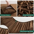 thumbnail image 3 of Lorviah 4 Piece Bamboo Sheet Sets King Size - Cooling, Breathable & Ultra soft Bedding - Includes Deep Pocket Fitted Sheet, Flat Sheet & Pillowcase - Coffee, 3 of 5