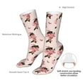 thumbnail image 4 of Bingfone Dachshund Dog Heart Prirnt Women's Men's Fun Pattern and Solid Crew Socks-1 Pair Pack-Cool & Classic Novelty Design Gifts, 4 of 7