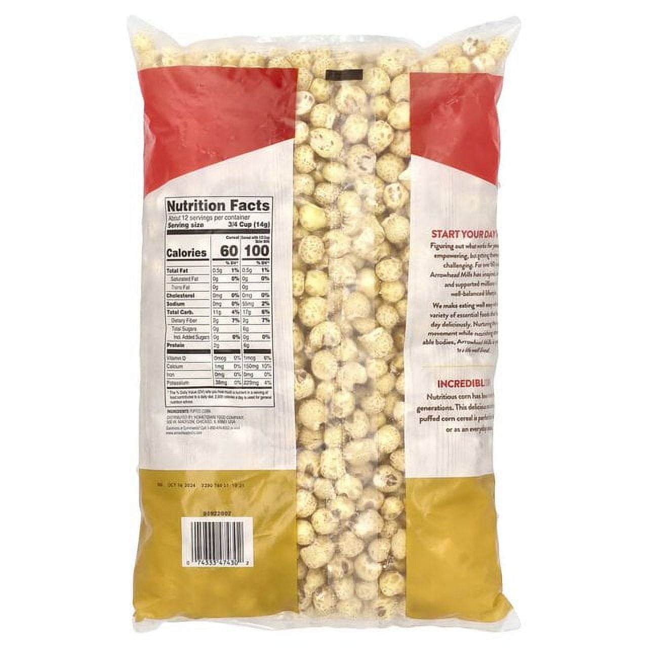 Arrowhead Mills Puffed Corn Cereal 6 oz Pack of 3