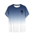 thumbnail image 1 of TSADFHJI Hauts pour Hommes T-Shirt Imprimé Numérique 3D Manches Courtes Col L Bleu Foncé, 1 of 5