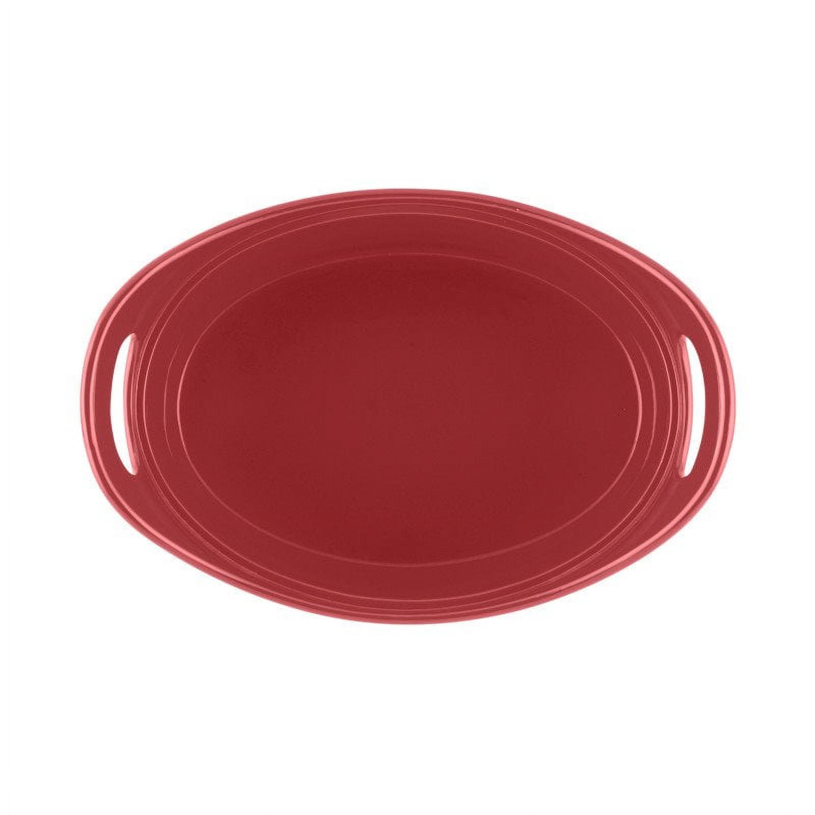Rachael Ray 2-Piece Stoneware Bubble & Brown Baker Set, Red