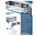 thumbnail image 4 of Cooler Depot 72 inch 19 cu.ft, 36" heigh Commercial Undercounter  Freezer, 3 Solid Doors, Stainless steel exterior, NSF certified., 4 of 12
