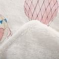 thumbnail image 6 of Yibo Cute Watercolor Hot Air Balloons Pattern Blanket Flannel Soft and Comfortable Anti-static Bed Sofa Blanket, 6 of 7