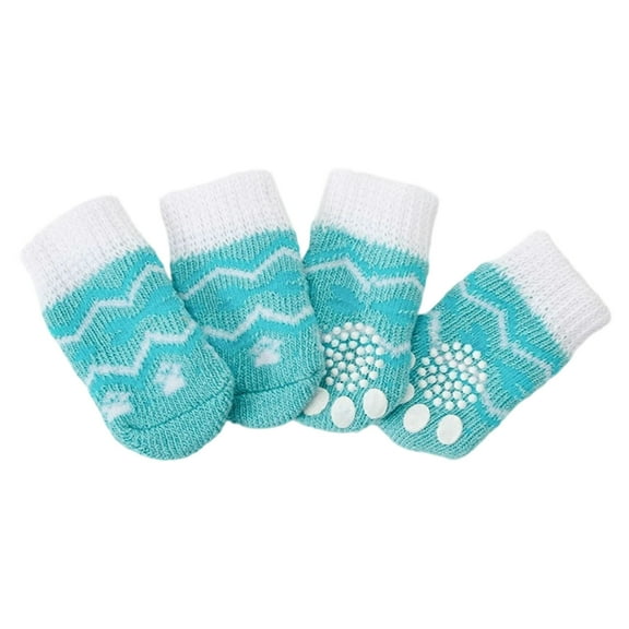 Pet Clothes Dog Cat Socks, Anti-Scratch Dirt Footwear with 3D Toy, for Indoor/Outdoor Use, Polyester