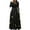 Black, variant on Fesfesfes Women Dress Plus Size Christmas Print Long Sleeve Round-neck Ankle-Length Long Dress Under $10