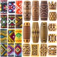 thumbnail image 1 of HINZIC 54 PCS Joyería para el Cabello Trenzas Tela Cuentas de Rastas Candados Vintage Pinzas para el Cabello Cuentas de Tubo Africano Simulación Accesorios de Rastas de Madera para Disfraz de Hallowee, 1 of 5