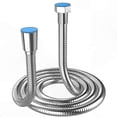 thumbnail image 1 of 5m Stainless Steel Shower Hose with Brass Connector, Universal Fit, Chrome Finish, Anti-Burst Design (500cm), 1 of 5