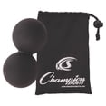 thumbnail image 2 of Champion Sports - Pelota de masaje de cacahuete, 2.5 pulgadas, goma negra, bolas de rodillo de tela  multicolor, 2 of 4