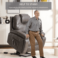 thumbnail image 2 of LEGAHOME Lift Recliner, Electric Power Recliner Chair with Massage Function, PU Leather Lift Chair with Cup Holders and Side Pocket, Wide Seat Recliner Sofa for Elderly, Gray, 2 of 12