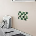thumbnail image 5 of Yayeee Toggle Light Switch Wall Plate 3-Gang 6.37"x4.48" Decorative Outlet Cover, Green and White Plaid Pattern, 5 of 7