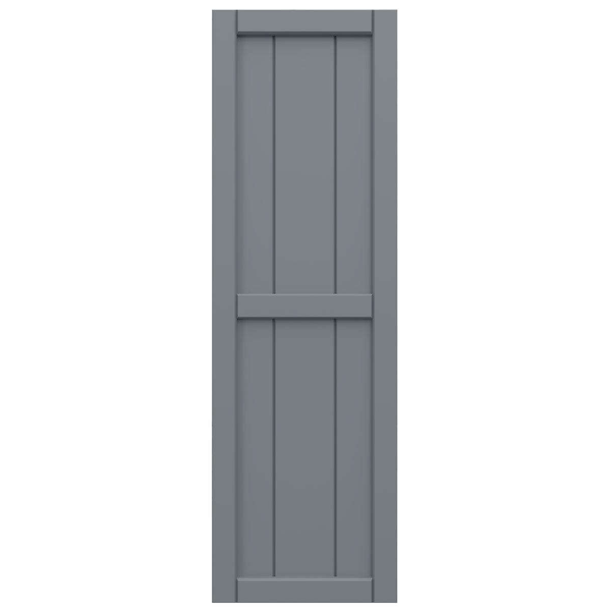 Ekena Millwork 16 1/8"W x 31"H True Fit PVC, Three Board Framed Board-n-Batten Shutters, Ocean Swell (Per Pair - Hardware Not Included)