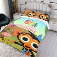 thumbnail image 3 of Súper Canciones Simples Conjunto de sábanas temático, trío de piezas, cómodo y amigable con la piel, diseño único, regalo de decoración para el hogar para familiares, amigos y fans,173cm *218cm, 3 of 6