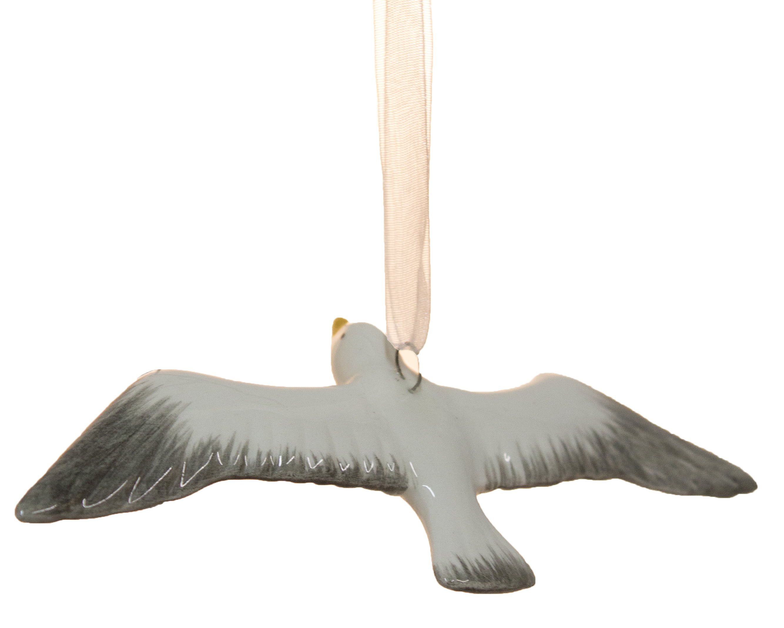 Pearlized Ceramic Seagull Christmas/ Everyday Ornament 