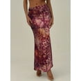 thumbnail image 6 of Jaimenalin Womens Mesh Maxi Skirt Summer Elastic High Waisted Boho Elegant Mermaid Long Skirts for Women Rose Red M, 6 of 9