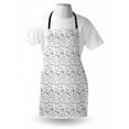 thumbnail image 3 of Doodle Apron Stars and Crescent Moon Heavenly Bodies Abstract Sketch Style Space Cosmos Image, Unisex Kitchen Bib Apron with Adjustable Neck for Cooking Baking Gardening, Black White, by Ambesonne, 3 of 3