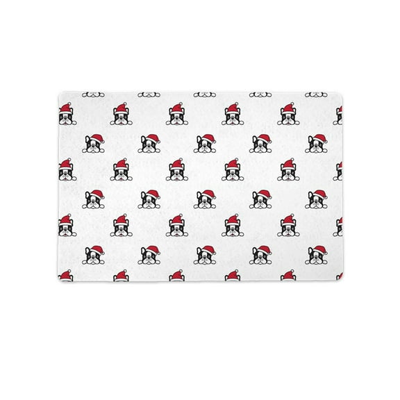 Dogs With Santa Hats Mat Rectangle -Image by Shutterstock,