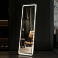 "LVSOMT Large 63""x20"" LED Lighted Full Length Mirror, Free Standing