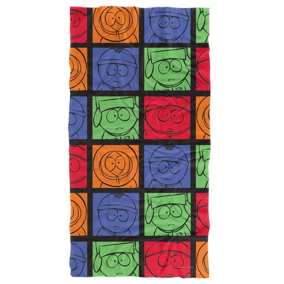 South Park Character Tiles Officially Licensed Beach Towel 30' X 60'