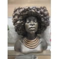 thumbnail image 4 of Female Statue Head Cement Planter African American Woman Bust Statue,11" Resin African Figurines and Sculptures, Elegant Art Decor for Home and Office, 4 of 9