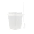 thumbnail image 5 of Asporto 17 oz Clear Plastic Salad To Go Cup - with Clear Lid and Fork - 3 1/2" x 3 1/2" x 4" - 100 count box, 5 of 10