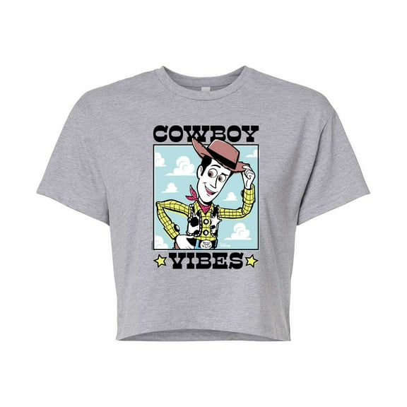 Toy Story 4 - Cowboy Vibes - Juniors Cropped Cotton Blend T-Shirt