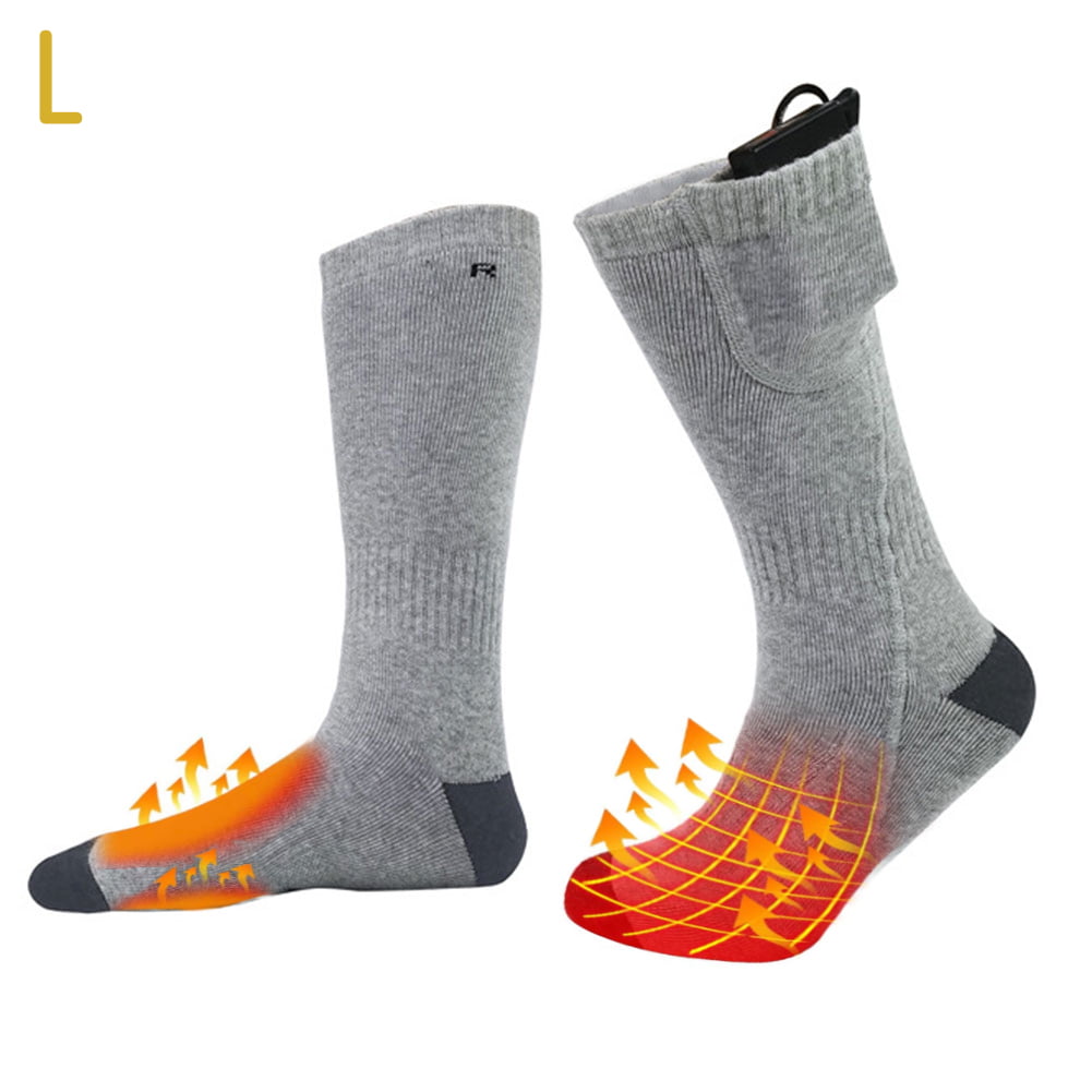 Heated Warm Socks USB Rechargeable Adjustable Temperature Heating Unisex Socks Warm Foot Equipment for Cycling Motorcycle Skiing