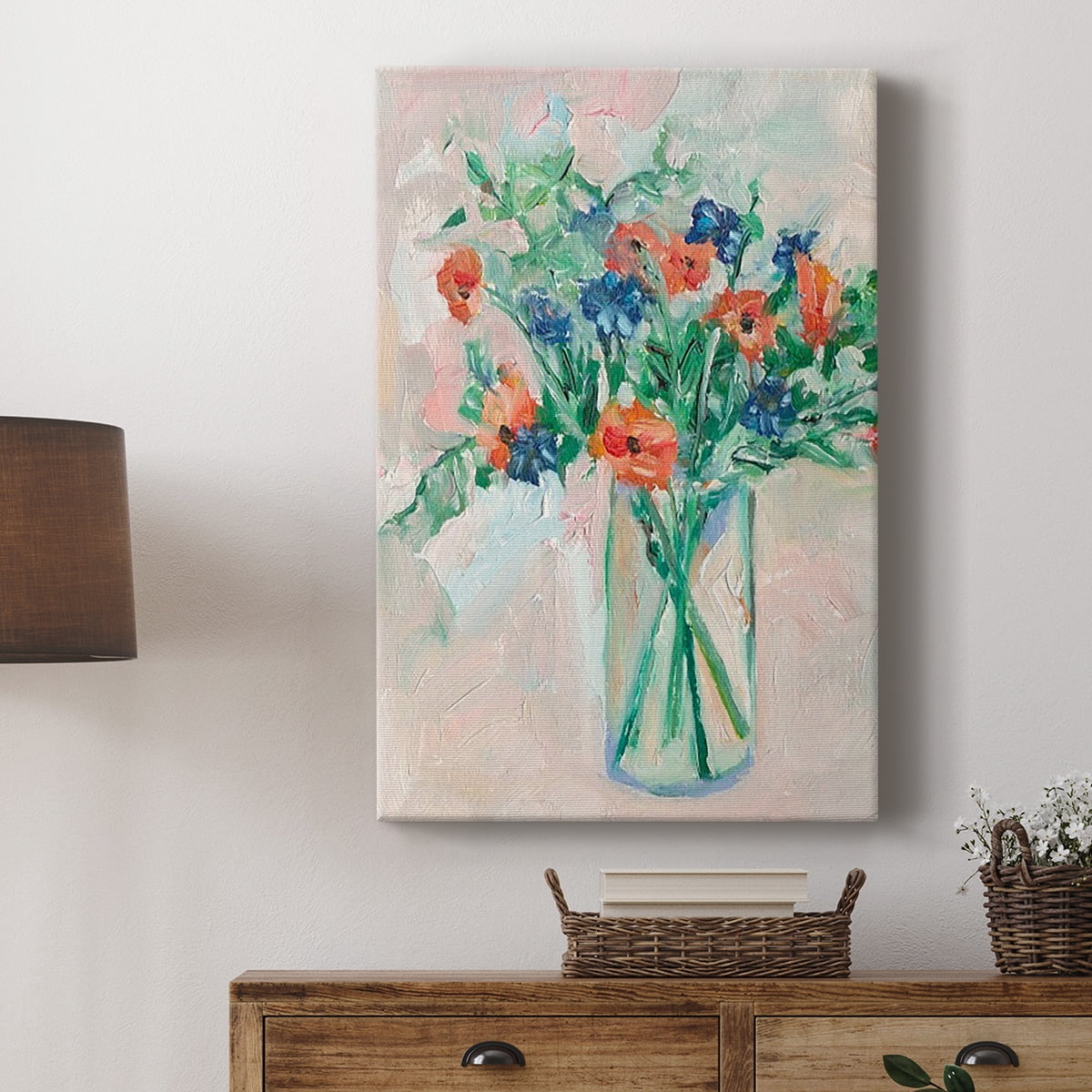 Painterly Soft Bouquet II Premium Gallery Wrapped Canvas - Ready to Hang