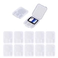 thumbnail image 1 of Estuche de plástico transparente para tarjetas de memoria compatible con tarjetas SD SDHC SDXC Micro SD T-Flash (10 piezas), 1 of 5