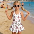 thumbnail image 3 of Uourmeti Christmas Cartoon Penguin Swim Dress for Girls - Sleeveless Skirted One-Piece Bathing Suit, Quick Dry, Perfect for Beach & Pool Vacations, 3 of 8